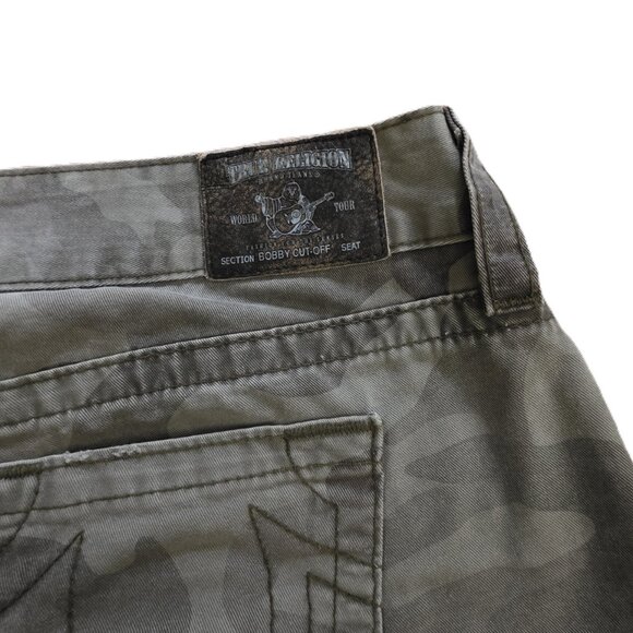 True Religion Jeans Bobby Camo Cut Off Shorts Deringer WNUG11Y33 - Picture 10 of 10